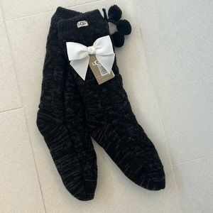 UGG Pom Pom Fleece Lined Slipper Socks